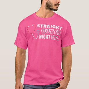 Camiseta Camisas de cambio de noche hacia fuera - Enfermera