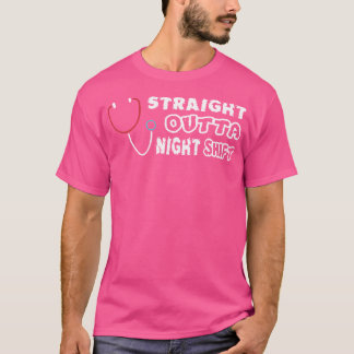Camiseta Camisas de cambio de noche hacia fuera - Enfermera