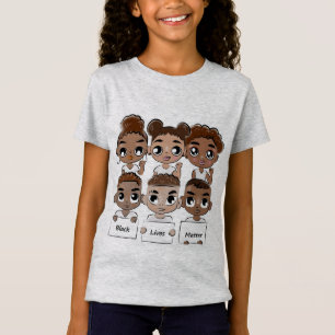 Camiseta Camisas de Chica de la vida negra