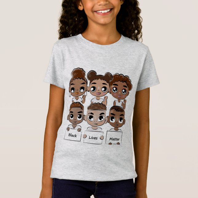 Camiseta Camisas de Chica de la vida negra (Anverso)