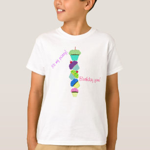 Camiseta Camisas de Chicas de Cupcakes en bonito
