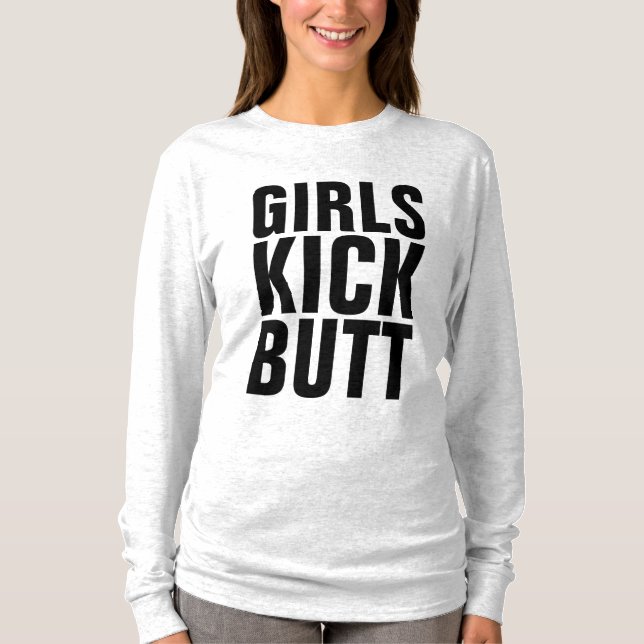 Camiseta CAMISAS DE CHICAS PODEROSAS, Chicas Dan Patadas (Anverso)