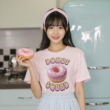 Camisas de comida de donut rosado dulce