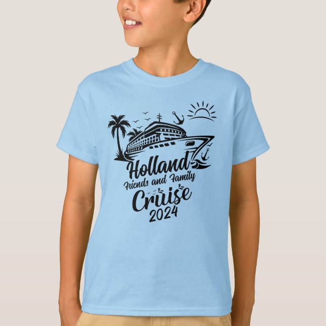 Camiseta Camisas de crucero familiares y amigos para niños (Anverso)