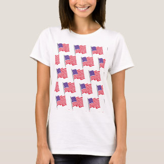 Camiseta Camisas de cultivo de la bandera estadounidense