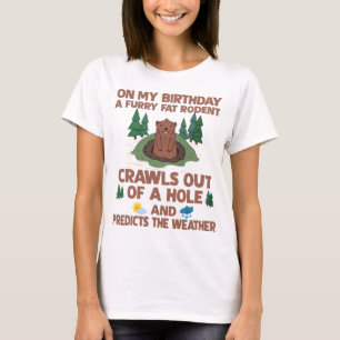 Camiseta Camisas de cumpleaños en Groundhog, predice el cli