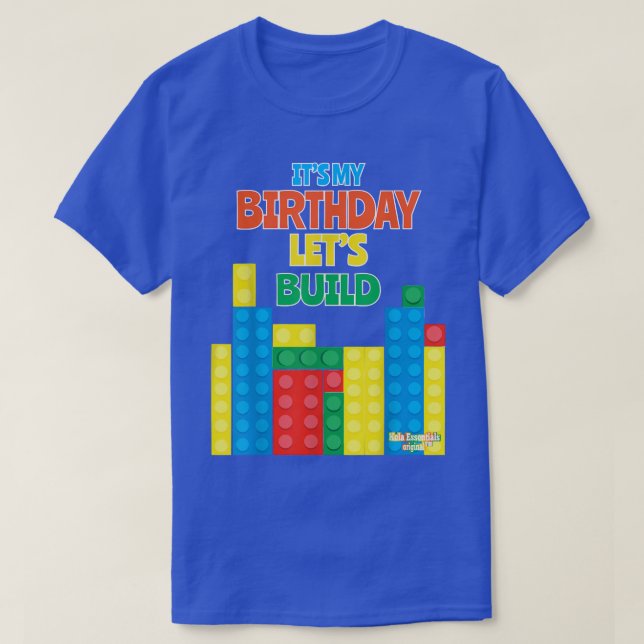 Camiseta Camisas de cumpleaños para niños construyamos ladr (Diseño del anverso)