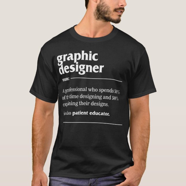 Camiseta Camisas de diseño gráfico, diseñador gráfico Noun  (Anverso)