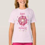 Camiseta Camisas de Donut Birthday, hermana<br><div class="desc">Celebrar el cumpleaños con esta camiseta especial,  diseño especial y personalizado</div>