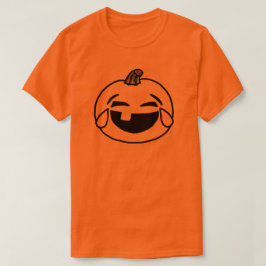 Camiseta Camisas de emoji de calabaza de Halloween riéndose