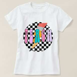 Camiseta Camisas de Enseñanza Cubierta, Camisas de Lápiz Re