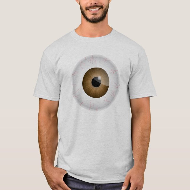 Camiseta Camisas de Eyeball con imagen de sangre marrón (Anverso)