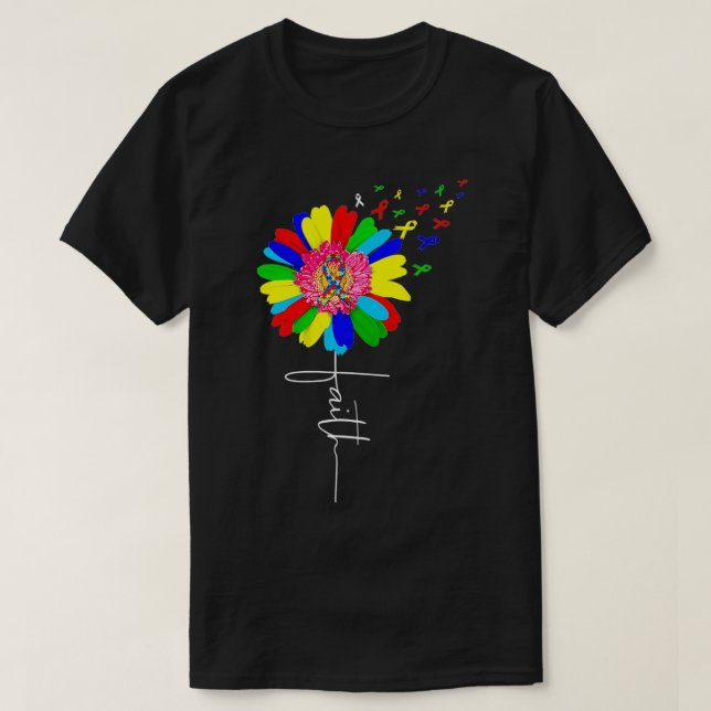Camiseta Camisas de fe Autismo Regalos autistas Autismo Con (Diseño del anverso)