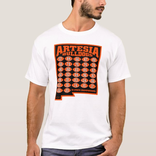 Camiseta Camisas de fútbol de Artesia Bulldog State Champs (Anverso)