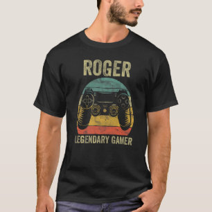 Camiseta Camisas de gamer legendario personalizadas Roger N