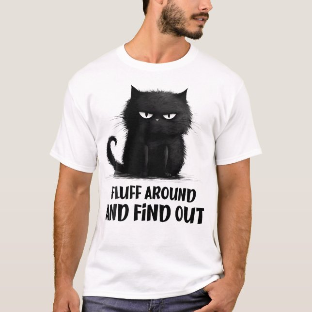 Camiseta Camisas De Gato Fluyen Y Averiguan (Anverso)