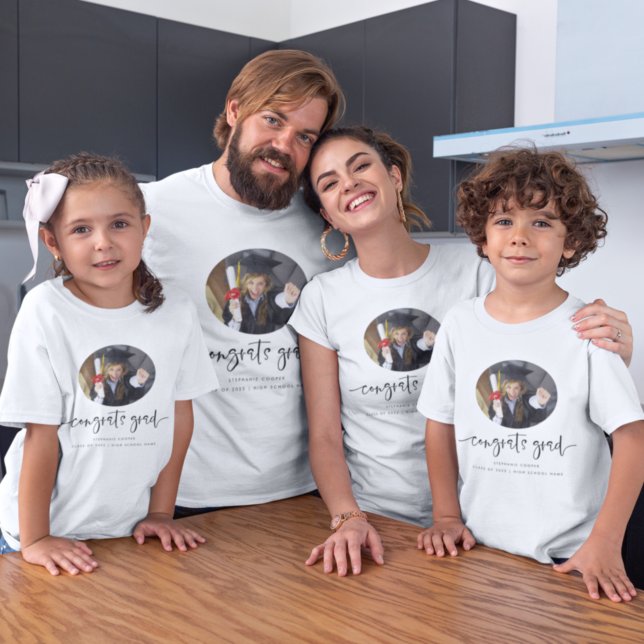 Camiseta Camisas de graduación de foto de guión largo de fe (Subido por el creador)