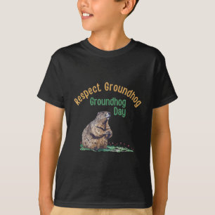 Camiseta Camisas de Groundhog Respeto _ Dia divertida de Gr