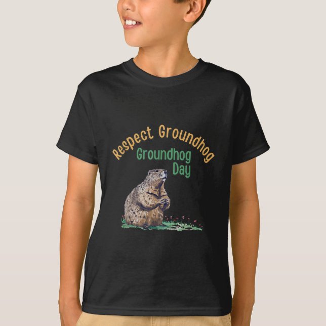 Camiseta Camisas de Groundhog Respeto _ Dia divertida de Gr (Anverso)