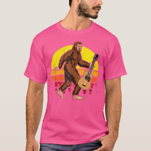 Camiseta Camisas de guitarra acústica de pie grande Funny S