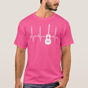 Camiseta Camisas de guitarra acústica latido - Músico de gu