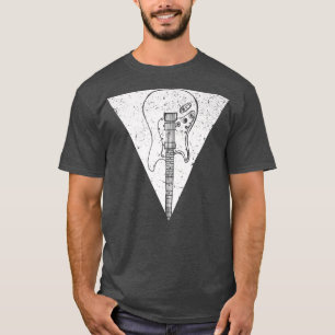 Camiseta Camisas de guitarra rock triangular vintage para h