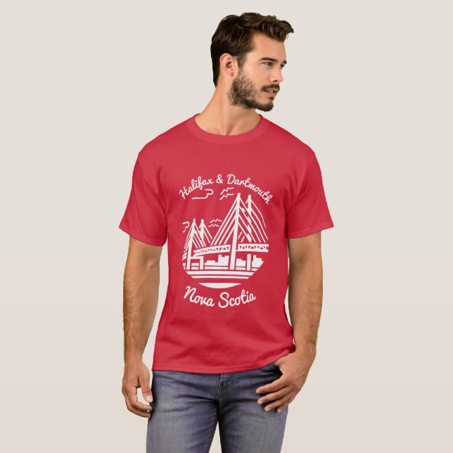 Camiseta Camisas de Halifax y Dartmouth Nueva Escocia (Anverso completo)