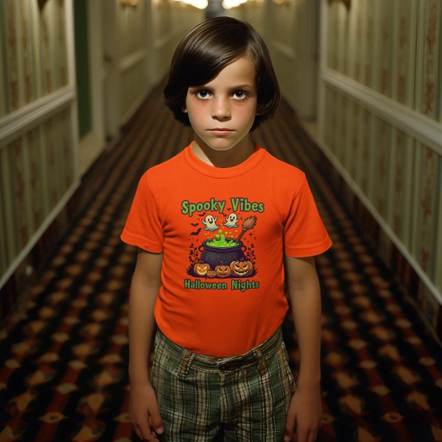 Camiseta Camisas de Halloween con vibraciones para niños (Subido por el creador)