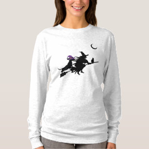 Camiseta Camisas de Halloween de Dachshund y Silhouette Wit