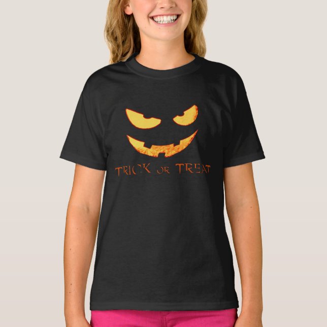 Camiseta Camisas de Halloween de la Calabaza del Mal (Anverso)
