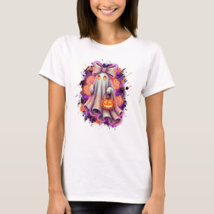 Camiseta Camisas de Halloween de la calabaza fantasma de la