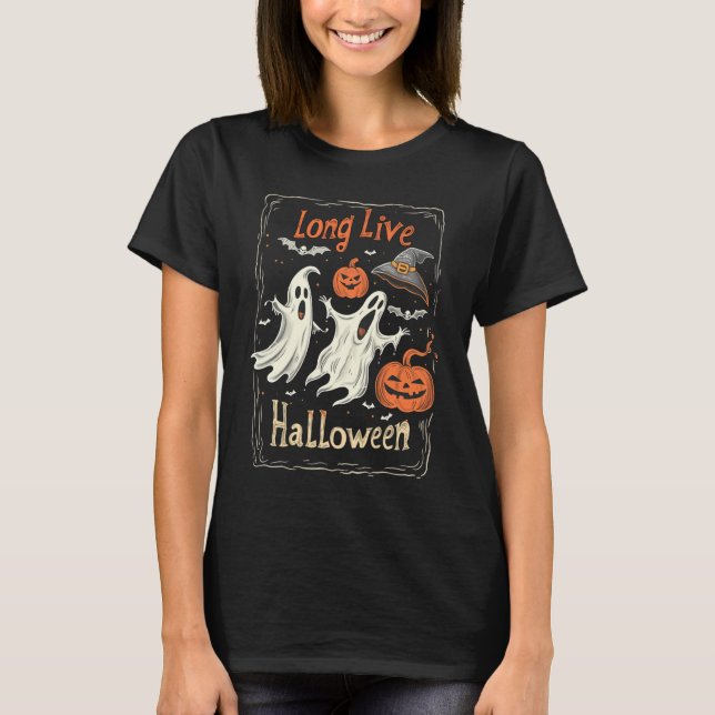 Camiseta Camisas de Halloween, larga vida a Halloween (Anverso)