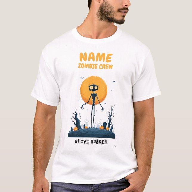 Camiseta Camisas de Halloween para la tripulación personali (Anverso)
