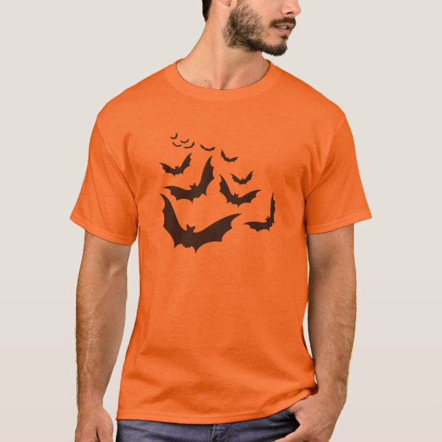 Camiseta Camisas de Halloween para los Bats Voladores (Anverso)