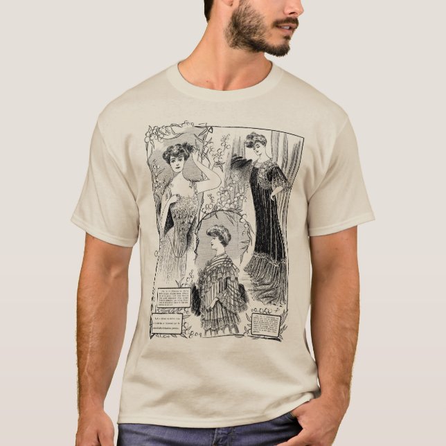 Camiseta Camisas de ilustracion de moda retro (Anverso)