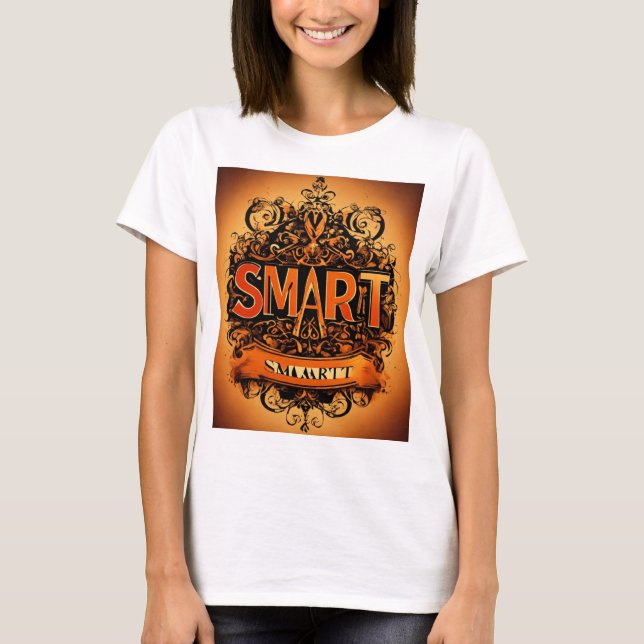 Camiseta Camisas de impresión naranja inteligente para muje (Anverso)