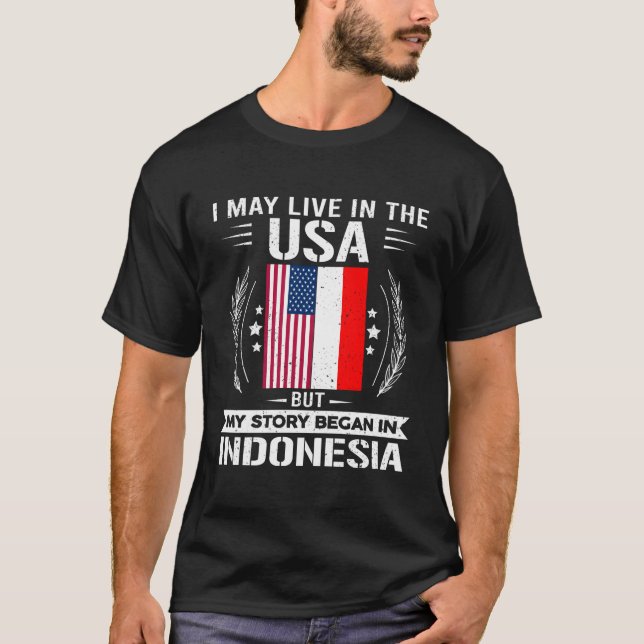 Camiseta Camisas De Indonesia Orgullosas De Indonesia Y Eeu (Anverso)