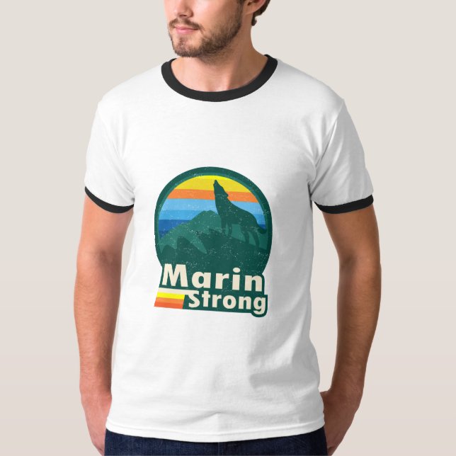 Camiseta Camisas de jengibre masculino fuertes de Marin (Anverso)