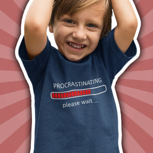 Camiseta Camisas de juego para niños Procrastinar Por fa
