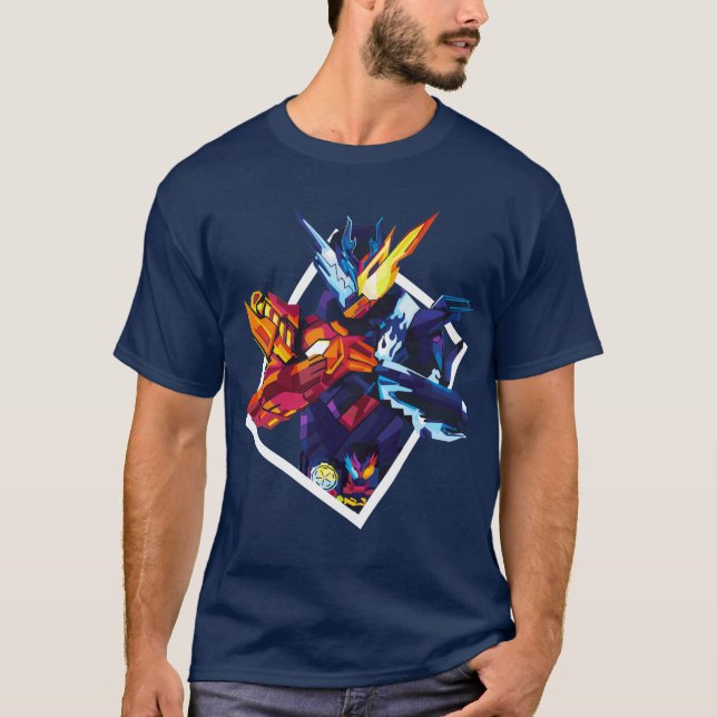 Camiseta Camisas de Kamen Rider Cross Z Build T (Anverso)