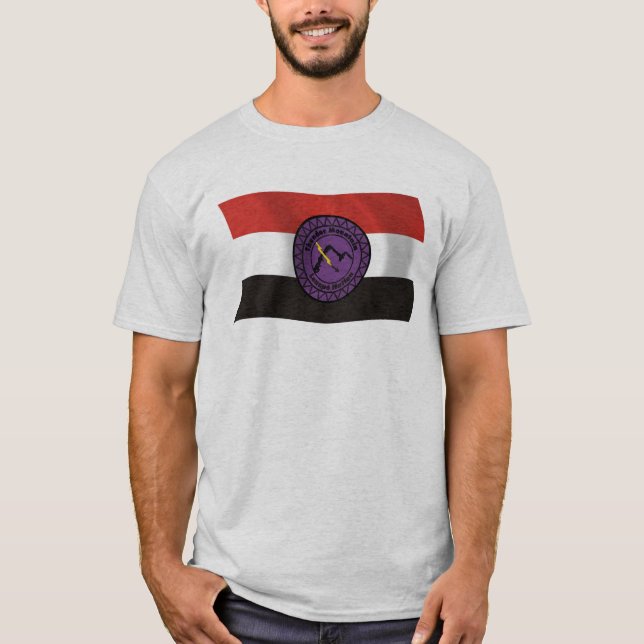 Camiseta Camisas de la bandera de la nación Lenape en la mo (Anverso)