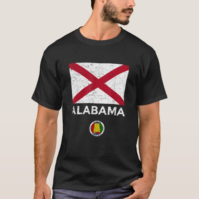 Camiseta Camisas de la bandera del estado de Alabama con di (Anverso)