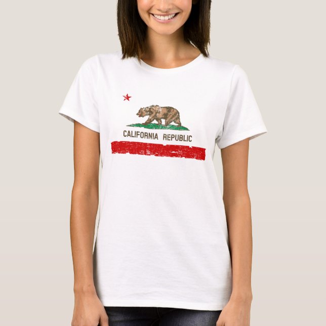 Camiseta Camisas de la bandera del estado de California (Anverso)