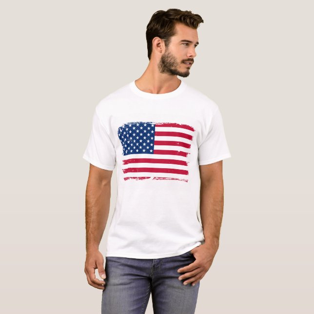 Camiseta Camisas de la bandera estadounidense con problemas (Anverso completo)