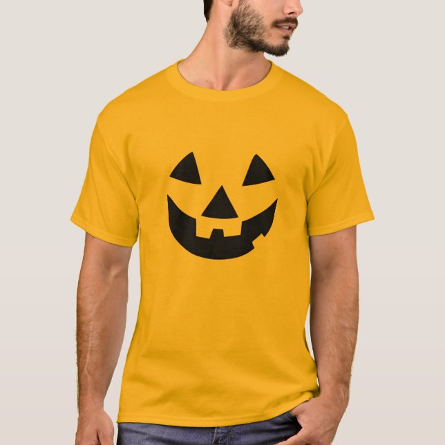 Camiseta Camisas de la cara de calabaza - ¡Tee gráfico de l (Anverso)