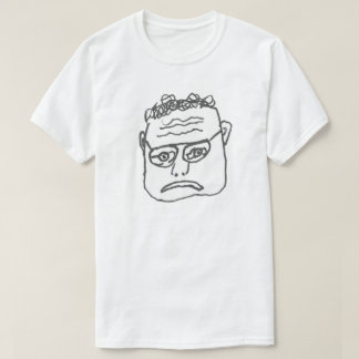 Camiseta Camisas de la cara dibujadas a mano por un hombre