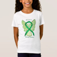 Camisas de la cinta de la conciencia verde de los