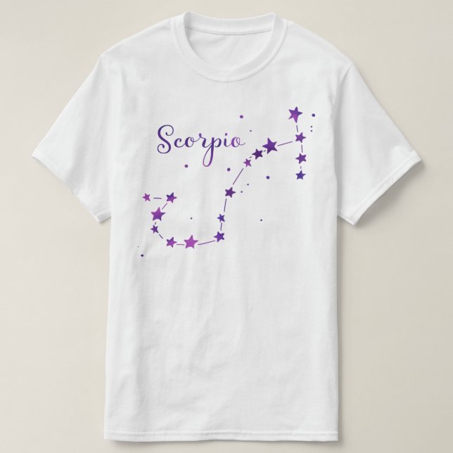 Camiseta Camisas de la Constelación de Escorpio Zodiaco (Diseño del anverso)