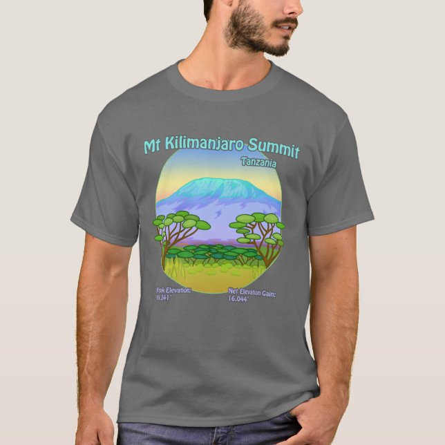 Camiseta Camisas de la Cumbre del Monte Kilimanjaro (Anverso)