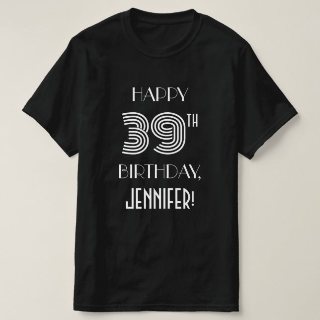 Camiseta Camisas de la fiesta de cumpleaños 39 inspiradas e (Diseño del anverso)